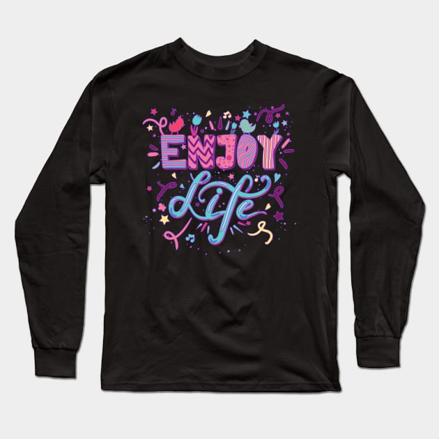 Kids Enjoy Life Long Sleeve T-Shirt by Rizaldiuk